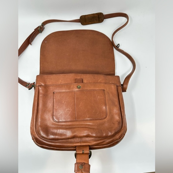 Vintage Bree Germany Brown Saddle Leather Crossbody Bag - Picture 7 of 16